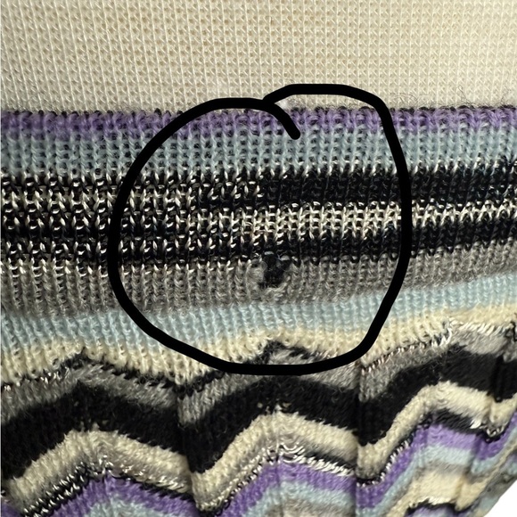 Missoni Zigzag Knit Tube Top in Purple and Black Size Small - Picture 7 of 11